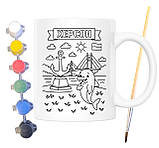 Набір для творчості кружка розмальовка Херсон 330 мл біла (КР0103), фото 2