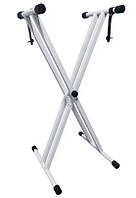 Клавішна стійка подвійна біла