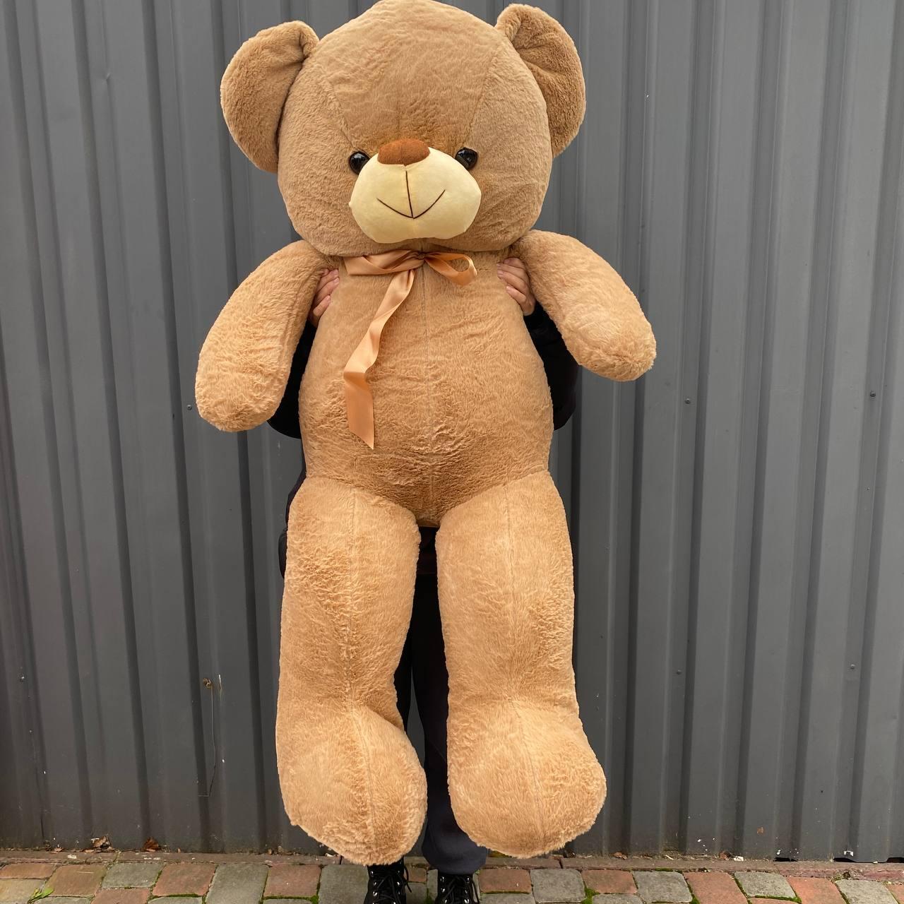 Великий плюшевий коричневий ведмедик 120 см, фото 1