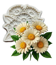 Силіконовий Молд для шоколаду, мастики та ін  "Букет ромашок-2"