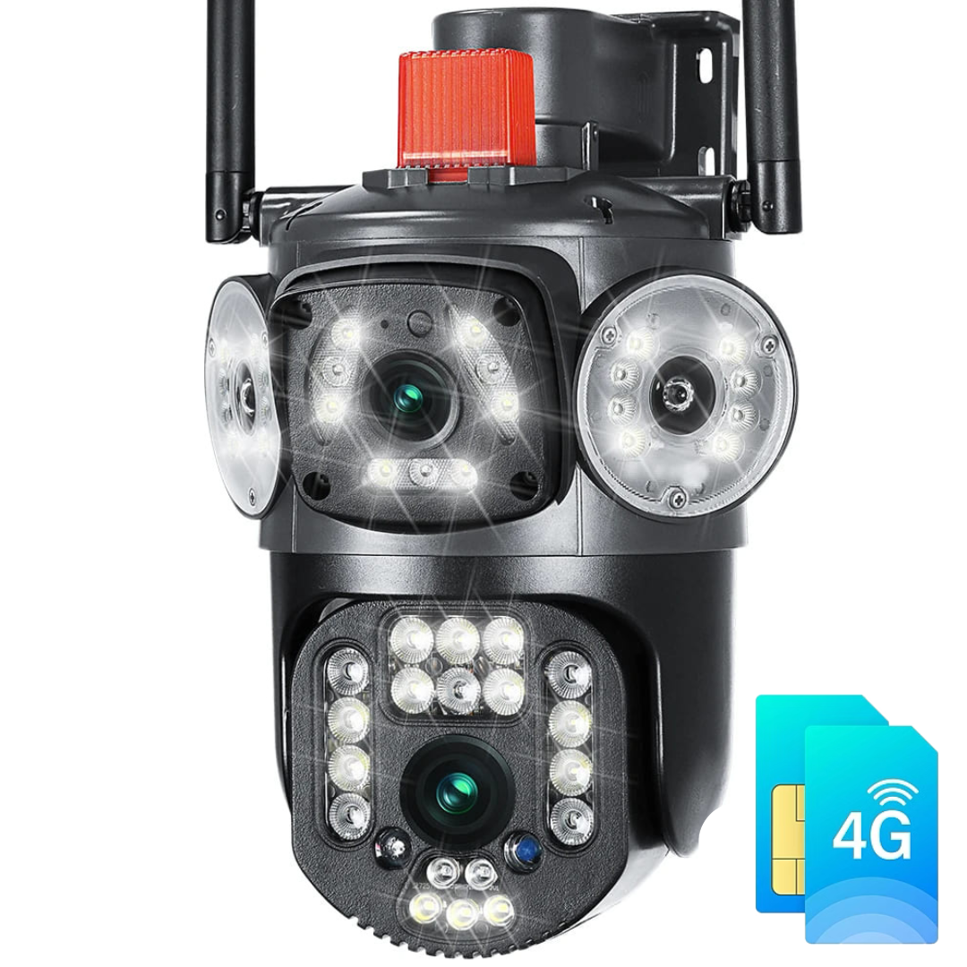 Камера відеоспостереження вулична 4G з Sim карткою 8Мп FullHD з двома об’єктивами Нічне баченням Датчик руху, фото 1