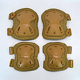 Комплект захисту тактичні наколінники та налокітники койот, фото 2