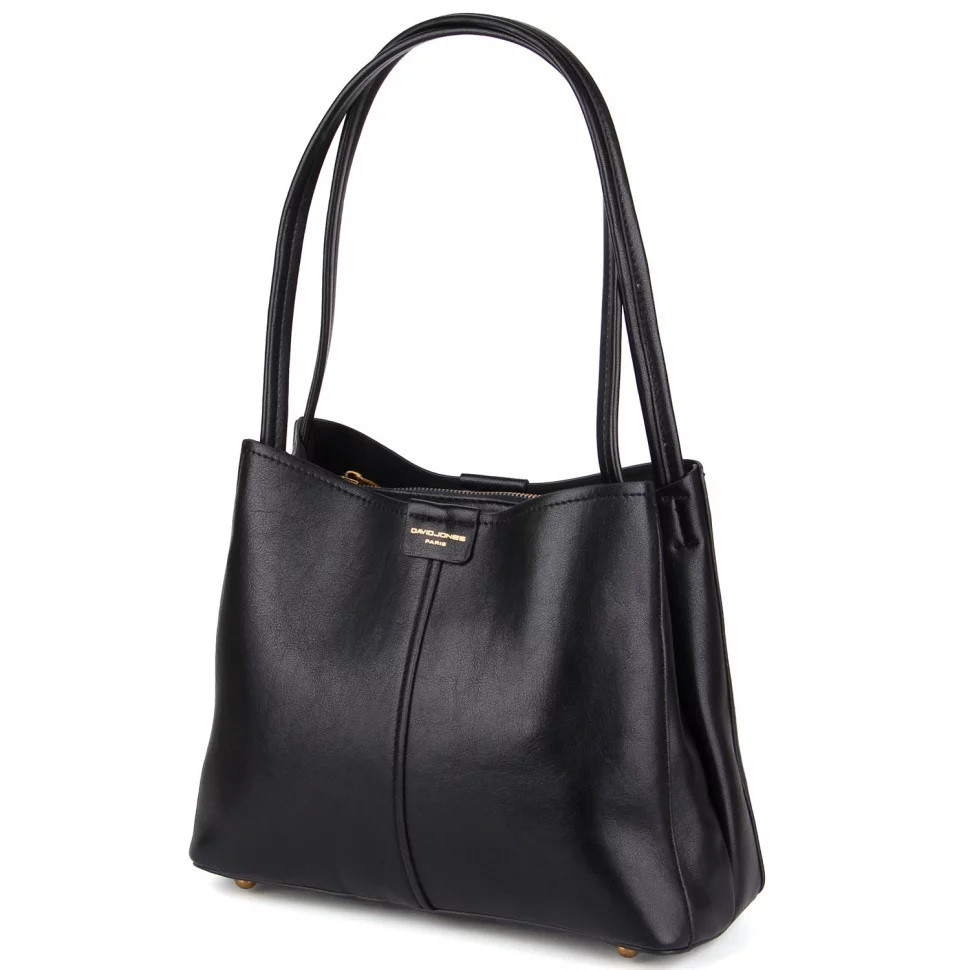 Бакетбэг экокожа черный Арт.CM7176-2 black DavidJones Франція