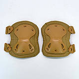 Комплект захисту тактичні наколінники та налокітники койот, фото 3