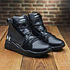 Зимові чоловічі шкіряні черевики, кросівки чорні утеплені з натуральної шкіри на хутрі на зиму для чоловіків, розмір 40-45, фото 2