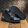 Зимові чоловічі шкіряні черевики, кросівки чорні утеплені з натуральної шкіри на хутрі на зиму для чоловіків, розмір 40-45, фото 6