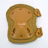 Комплект захисту тактичні наколінники та налокітники койот, фото 7