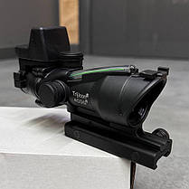 Приціл оптичний ACOG 4x32 RMR із додатковим малим коліматором (Китай), фото 2