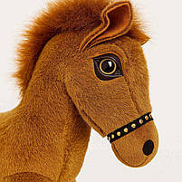 М’яка іграшка Кінь коричневий 36 см — плюшевий символ 2026 року, музичний, арт. 005026-1, фото 3