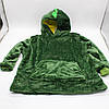Дитяча толстовка плед 3в1 з капюшоном та рукавами Huggle Pets Hoodie, Зелена / Флісове худi дитяче, фото 10