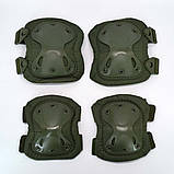 Комплект захисту тактичні наколінники та налокітники олива, фото 2