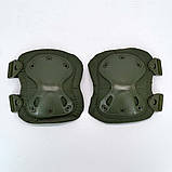 Комплект захисту тактичні наколінники та налокітники олива, фото 3