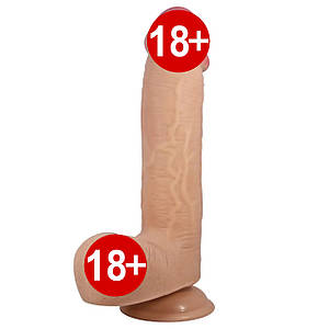 Реалістичний гнучкий фалоімітатор Pretty Love Emeka на присосці, 23.4 см