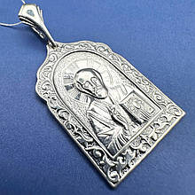 Срібна невелика підвіска ладанка Микола Чудотворець із чорнінням 925 проби 4 г