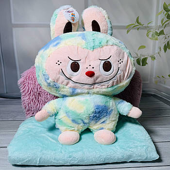 Плед — м'яка іграшка 3 в 1 Лабубу м'ятний