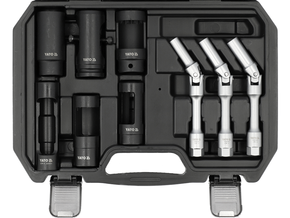 Комплект головок для свічок накалювання й форсунок 9 шт. YATO YT-05349, фото 1