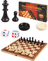 Шахи магнітні 3 в 1 (шахи, шашки, нарди)