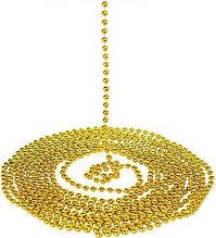 Декоративні буси 6 мм, 5 м, золото