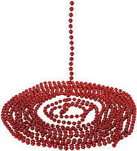 Декоративні буси 6 мм, 5 м, червоні