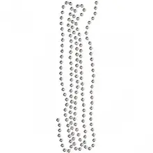 Декоративні буси 6 мм, 2 м, срібло