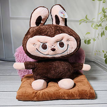 Плед — м'яка іграшка 3 в 1 Лабубу коричневий