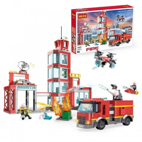 Конструктор 3622 COGO Пожежна станція 616 деталей, фото 1