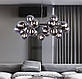 Підвісна люстра на 25 димчастих плафонів під лампу G9 срібло/чорна  7841019-25 GAB+BK, фото 4