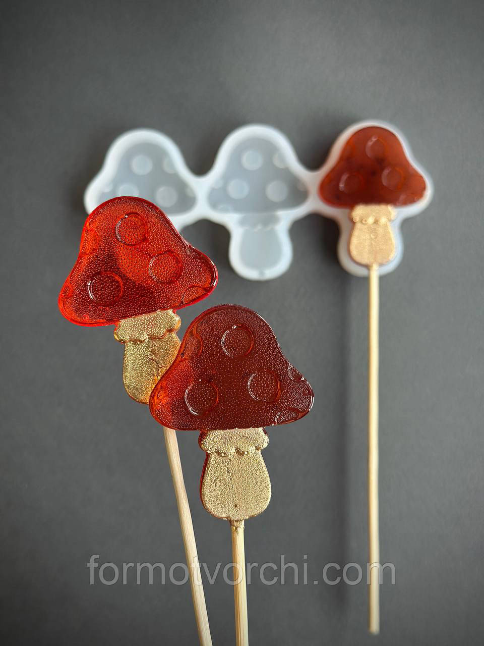 Силіконовий молд для льодяників "Гриб 2"