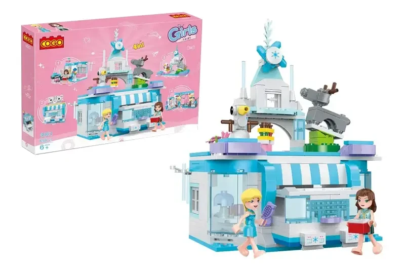 Конструктор 3061 Cogo Girls Fairy Модний будинок 4 в 1 Зимовий будиночок, 648 деталей, фото 1