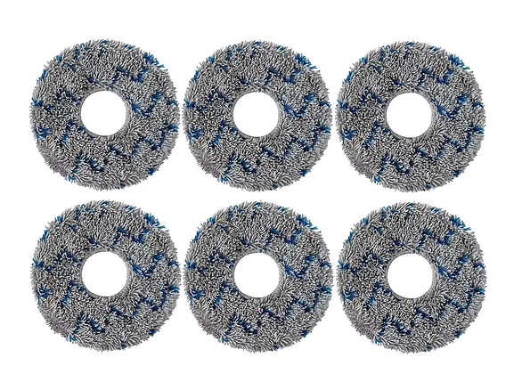 Мікрофіброві накладки (ганчірки) для пилососів Xiaomi Dreame Roborock Ecovacs / 6 шт, фото 1