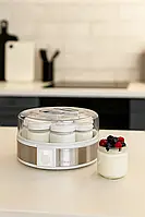 Аппарат для приготовления йогурта 20 Вт йогуртница с банками 7 шт по 180 мл