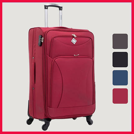 Чемодан валіза дорожня Bonro Tourist маленька (невелика) вишнева на коліщатках з висувною ручкою та кодовим замком, фото 1