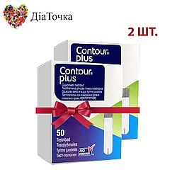 Тест-смужки Контур Плюс (Contour Plus) 50 шт 2 пачки