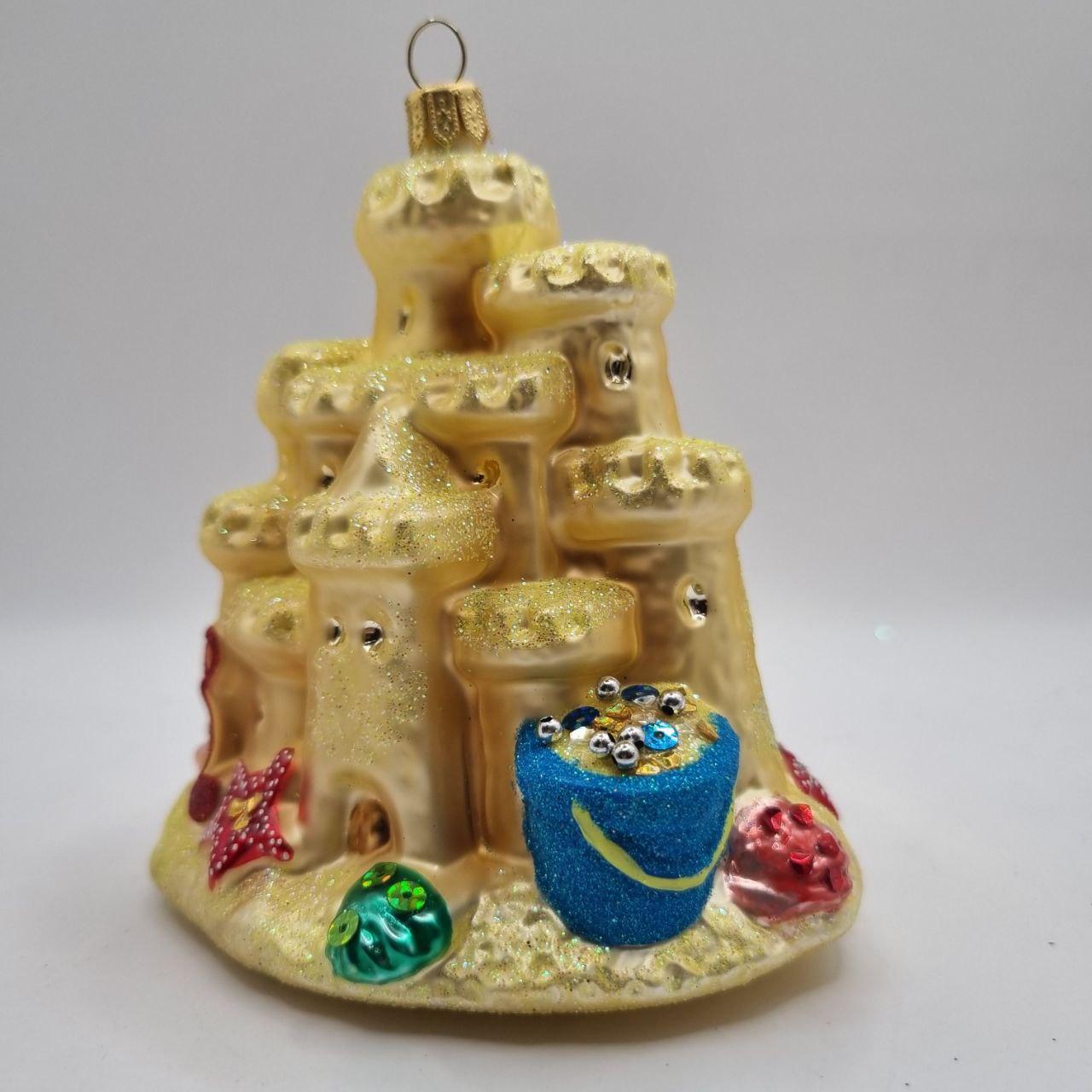 Скляна ялинкова іграшка Піщаний Замок Impuls. величезний асортимент іграшок як Irena, Komozja