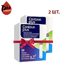 Тест-смужки Контур Плюс (Contour Plus) 2 упаковки по 50 шт.