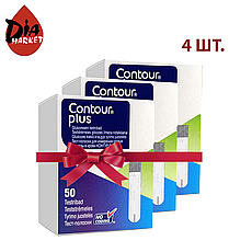 Тест-смужки Контур Плюс (Contour Plus) 4 упаковки по 50 шт.