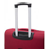 Дорожня Валіза Bonro Tourist середня вишнева на коліщатках з висувною ручкою та кодовим замком., фото 5