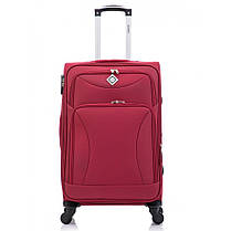 Чемодан валіза дорожня Bonro Tourist маленька (невелика) вишнева на коліщатках з висувною ручкою та кодовим замком, фото 3