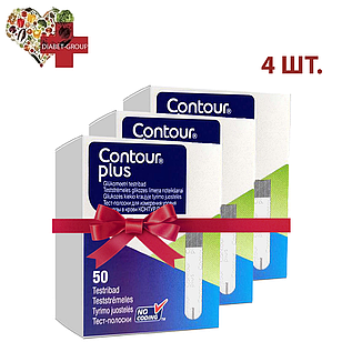 Тест-смужки Контур Плюс (Contour Plus) 50 шт 4 пачки, фото 1