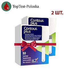 Тест-смужки Контур Плюс 50 шт. 2 паковання