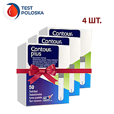 Тест-смужки Контур Плюс (Contour Plus) 50 шт 4 упаковки