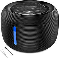 Фонтан для котів Pawaboo 2,5 л, світлодіодний, ультра тихий, з 3 фільтрами з активованим вугіллям, чорний