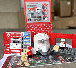 Конструктор блочний Нова Пошта Вантажівка Мрії qbee QB300-207 Block&Steps + ходилка і гра 3в1