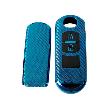 Чохол для ключа Mazda синій