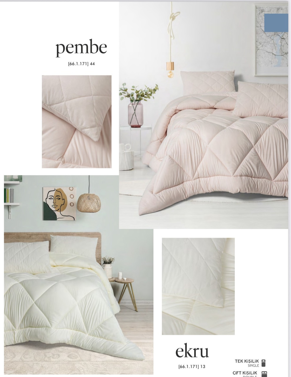 Постільний комплект Cotton Box із ковдрою і простирадлом на гумці євро розмір, фото 1