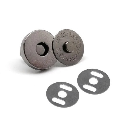 Магнітна кнопка 18 мм для сумки одягу блокнот магнітний замок для сумки чорний колір, фото 1