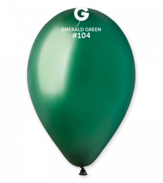 Латексна куля пастель изумрудно-зеленый, 10" (25 см) Gemar ( 1 шт. ), фото 1