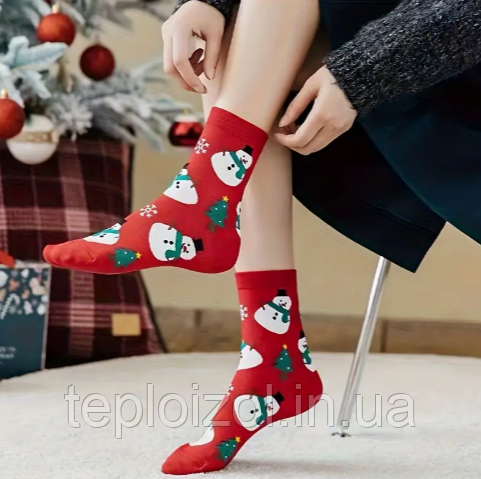 Шкарпетки новорічні 1 пара розмір 39-42, фото 1