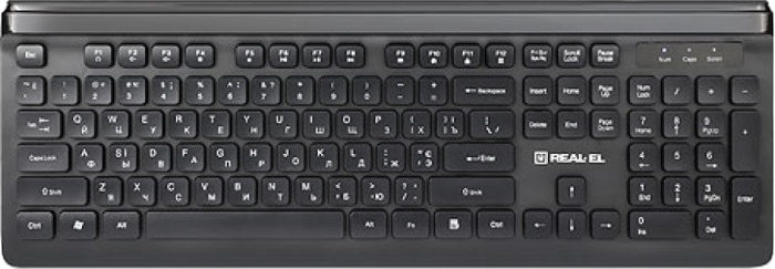 Клавіатура REAL-EL Comfort 7085 Ukr Black (EL123100032)