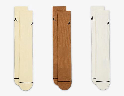 Шкарпетки Nike U J ED CUSH POLY CREW 3PR 144 бежевий, коричневий, білий Уні 42-46 DX9632-919